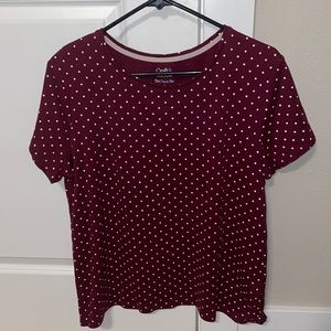 ‼️ Bundle 3/$20 - Croft & Barrow Women’s The Classic Polka Dot Tee